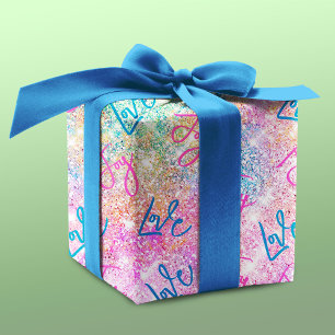 Papier Cadeau Elégant girly iridescente parties scintillant unic