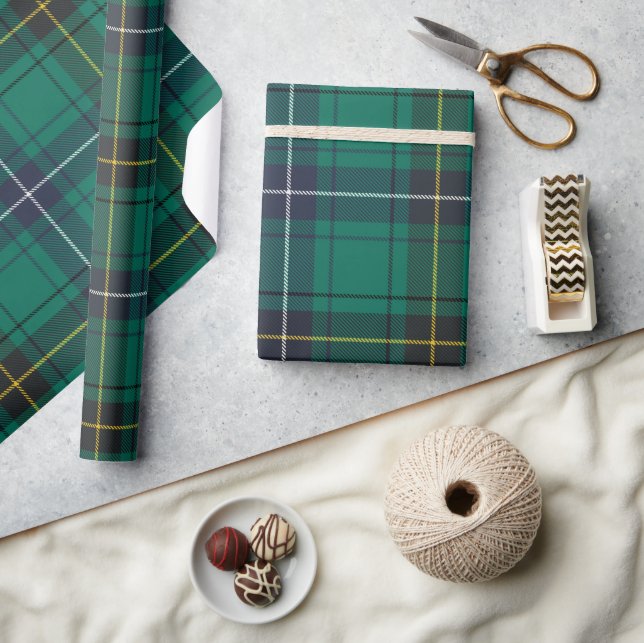 Papier Cadeau Élégant Jours de Noël Plaid Rustique Tartan (Artisanat)