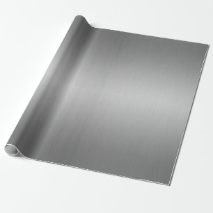 Papier Cadeau Élégant Luxe Métallique gris argent