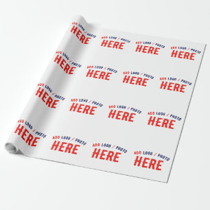PAPIER CADEAU ÉLÉGANT MODERNE PERSONNALISABLE BLANC VÉRIFIÉ MARQ
