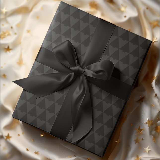 Papier Cadeau Élégant Monotone géométrique Noël Arbre de Noël (Créateur téléchargé)
