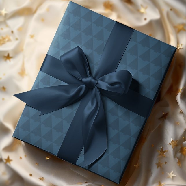 Papier Cadeau Élégant Monotone géométrique Noël Arbre de Noël (Créateur téléchargé)