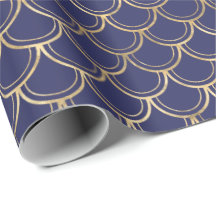Élégant Motif de pétoncle bleu marine