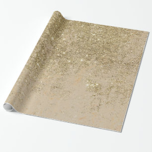 Papier Cadeau Élégant motif en marbre d'ivoire à parties scintil