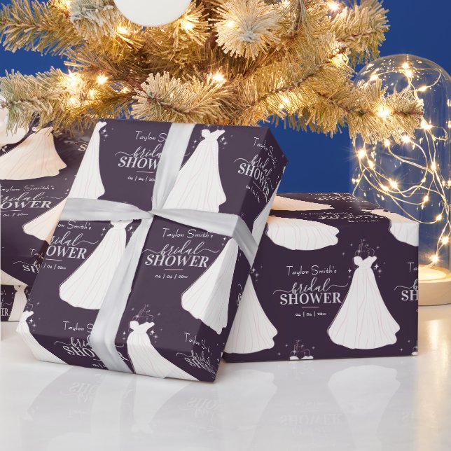 Papier Cadeau Élégant Motif Fête des mariées (Vacances)