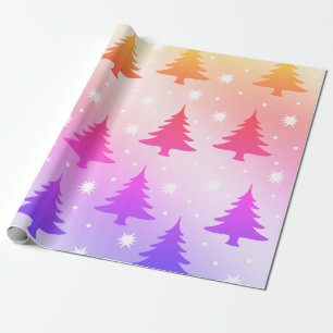 Papier Cadeau Élégant motif holographique de Noël