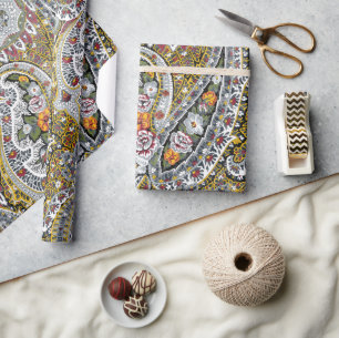 Papier Cadeau Élégant motif paisley