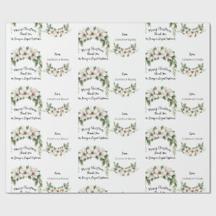 Papier Cadeau Élégant Noël d'entreprise Floral Élégant Festif