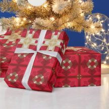 Élégant Noël d'or rouge