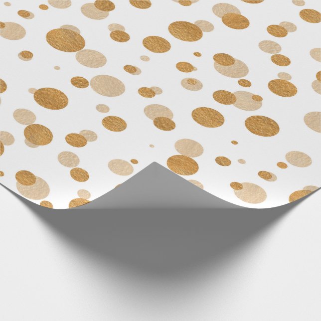 Papier Cadeau Élégant Noël or et blanc  (Coin)
