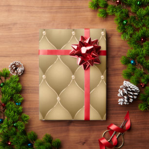 Papier Cadeau Élégant or métal glam Noël