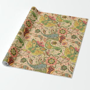 Papier Cadeau Élégant papier d'enveloppement de fleurs de margue