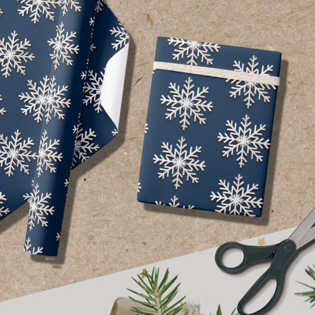 Papier Cadeau Élégant papier d'enveloppement de flocon de neige (Créateur téléchargé)