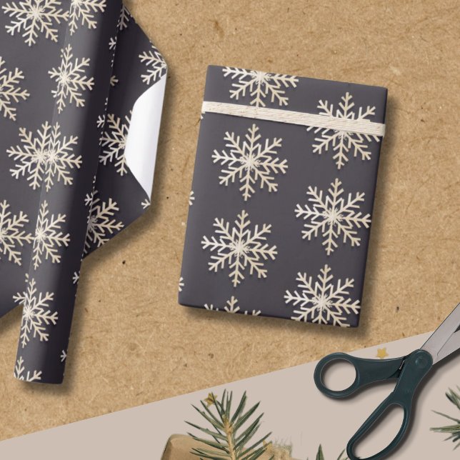 Papier Cadeau Élégant papier d'enveloppement de flocon de neige (Créateur téléchargé)