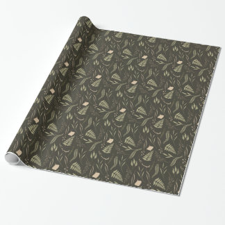 Papier Cadeau Élégant papier d'enveloppement des Feuilles botani