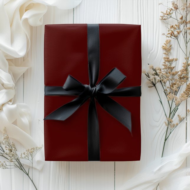 Papier Cadeau Élégant papier d'enveloppement rouge Bourgogne (Elegant Burgundy Red Wrapping Paper)