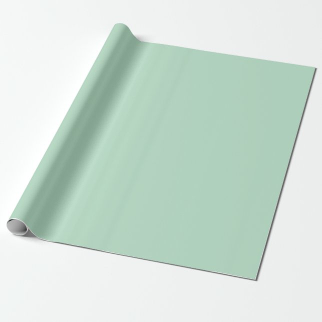 Papier Cadeau Élégant papier d'enveloppement vert à la menthe (Déroulé)