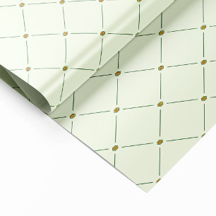 Papier Cadeau Élégant papier d'enveloppement vert rétro