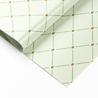 Papier Cadeau Élégant papier d'enveloppement vert rétro