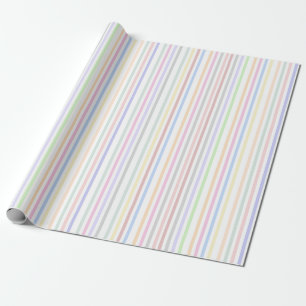 Papier Cadeau Élégant Pastel Moderne Couleur mince bandes