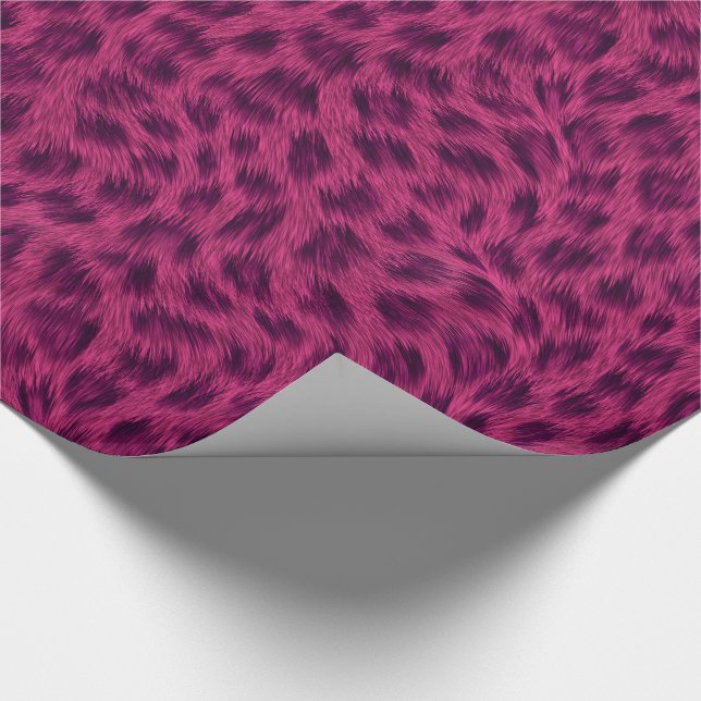 Papier Cadeau Élégant Poster de animal de Cheetah rose (Coin)