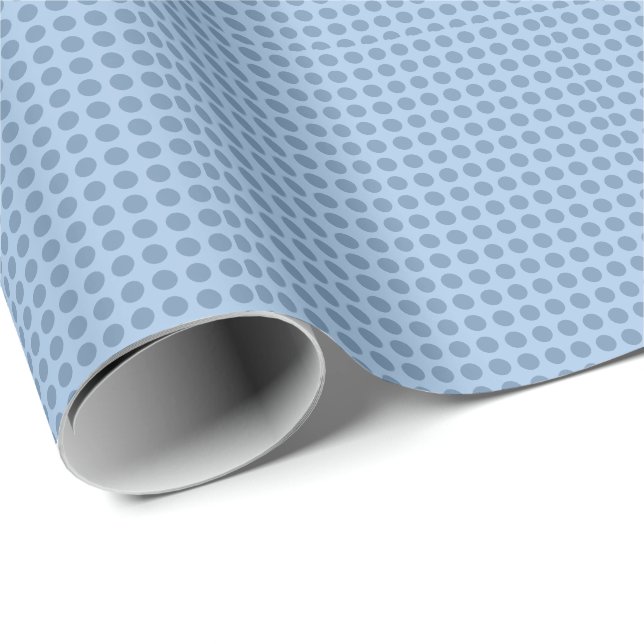 Papier Cadeau Elégant professionnel pastel bleu uni couleur (Coin rond)
