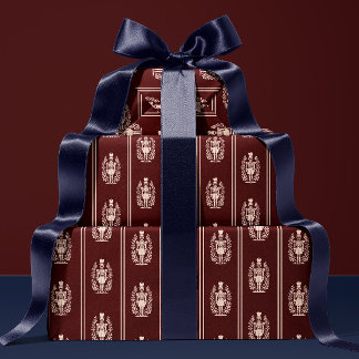 Papier Cadeau Elegant Red Nutcracker 