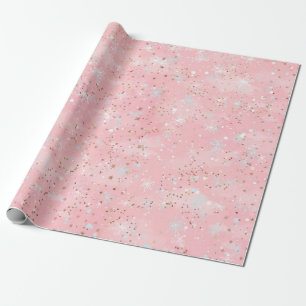 Papier Cadeau Élégant rose et or