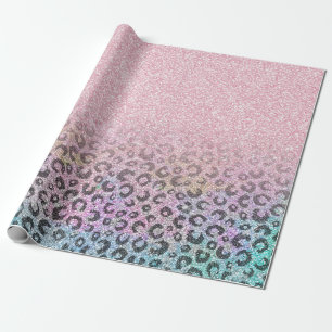 Papier Cadeau Élégant Rose Gold Iridescente Parties scintillant 