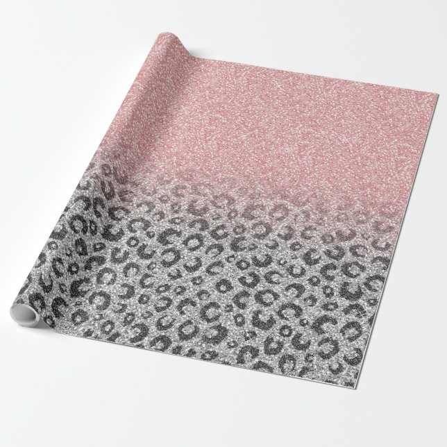 Papier Cadeau Élégant Rose Gold Parties scintillant Empreinte de (Déroulé)