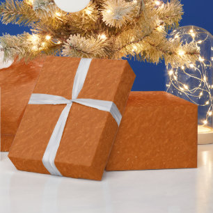 Papier Cadeau Élégant Simple Metallic Inspiré Orange