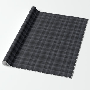 Papier Cadeau Élégant Tartan noir esthétique