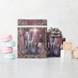 Papier Cadeau Élégant Un Roi est né Bébé Jésus Noël