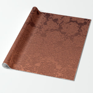 Papier Cadeau Élégante Fleur de Terracotta Rustique d'Automne