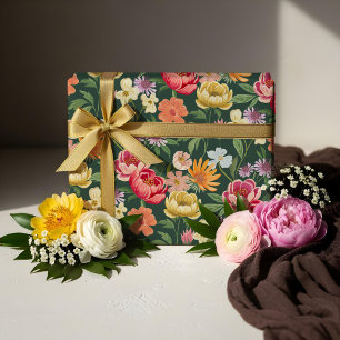 Papier Cadeau Élégante floraison fleurie Jardin botanique Fille
