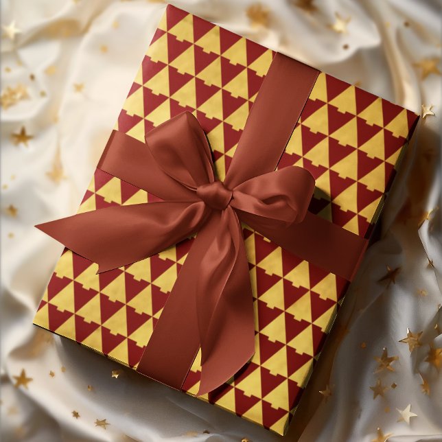 Papier Cadeau Elégante Géométrique Ruby Noël (Créateur téléchargé)