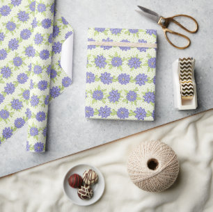 Papier Cadeau Élégante Lilac Purple Fleurs Printemps Floral