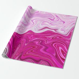 Papier Cadeau Élégante oeuvre moderne en marbre liquide rose Abs