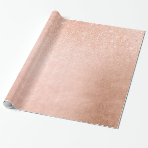 Papier Cadeau Élégante parties scintillant en or rose en cuivr