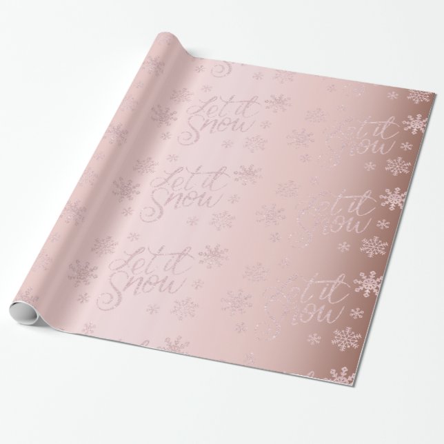 Papier Cadeau Elégante Parties scintillant Rose Or Laisser Il Ne (Déroulé)