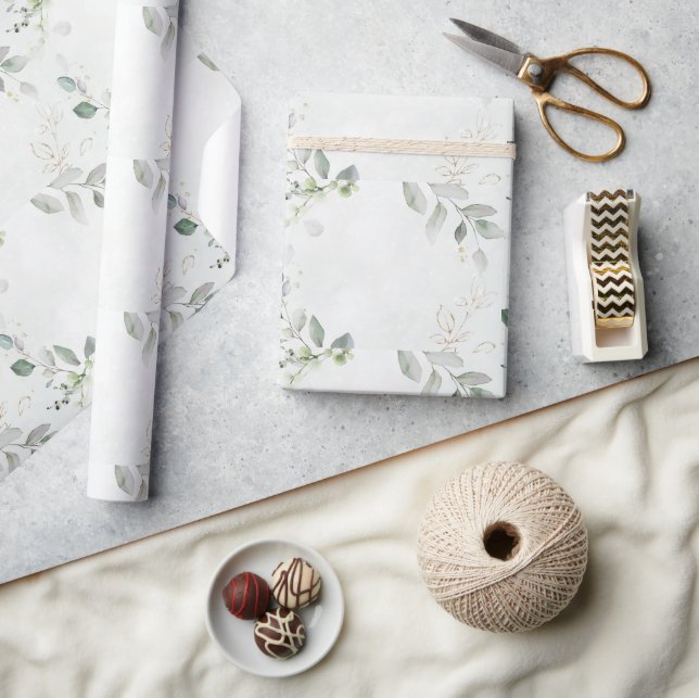 Papier Cadeau Elégante verdure d'Eucalyptus (Artisanat)