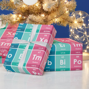 Papier Cadeau Éléments du Motif de table périodique