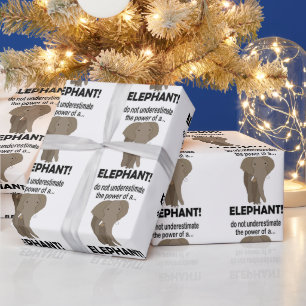 Papier Cadeau Elephant Animal Safari drôle Elephant