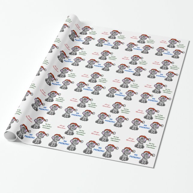 Papier Cadeau Éléphant avec l'enveloppe de cadeau de (Déroulé)