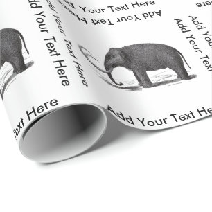 Papier Cadeau Éléphant préhistorique de mammouth laineux