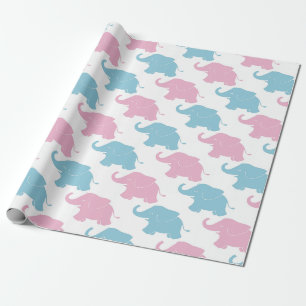 Papier Cadeau Eléphants