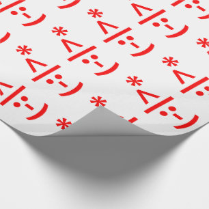 Papier Cadeau Elfe de Noël Emoticon Xmas ASCII Texte Art