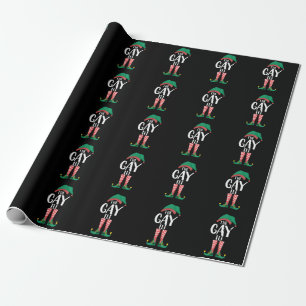 Papier Cadeau Elfe Gay LGTBQ Tenue de Noël de Famille Associée