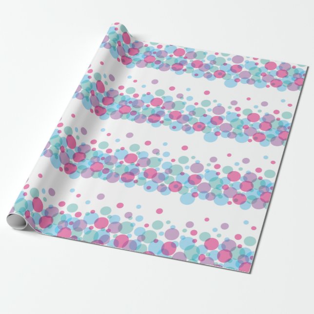 Papier Cadeau Elle est prête à faire des Baby showers Pois (Déroulé)