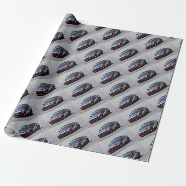 Papier Cadeau Emballage automatique de voiture de sport (Déroulé)